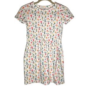 GAP Girls Pineapple Patterned Cotton T-shirt Short Sleeve Dress - XL